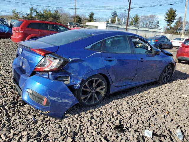 2HGFC2F80KH523903 - 2019 HONDA CIVIC SPORT BLUE photo 3