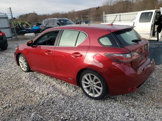 JTHKD5BH1B2045726 - 2011 LEXUS CT 200 RED photo 2