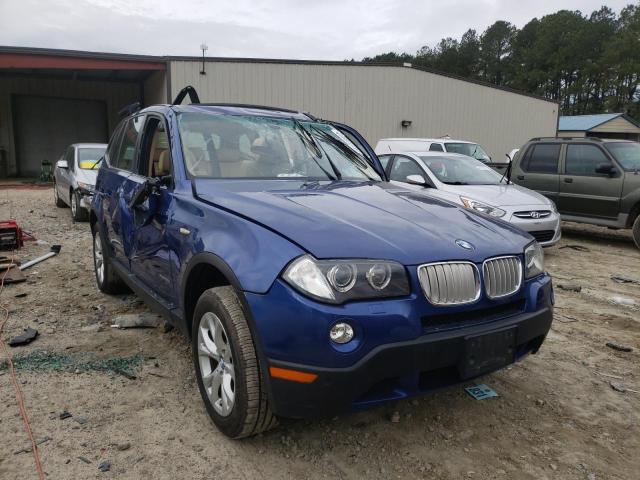 WBXPC93459WJ24299 - 2009 BMW X3 XDRIVE30I BLUE photo 1