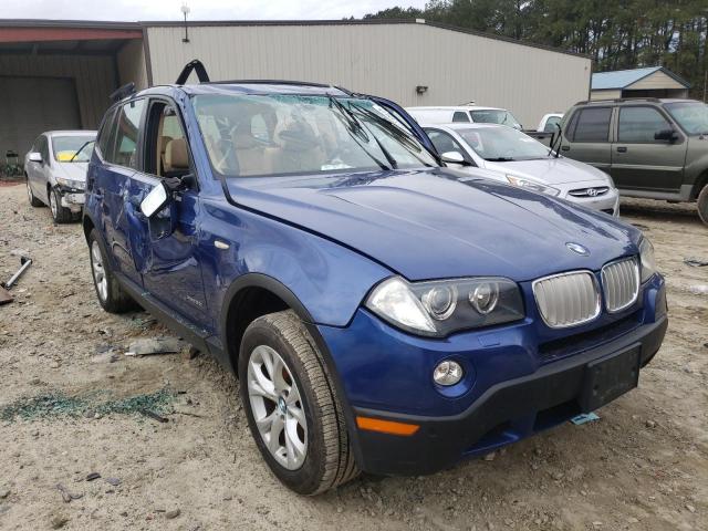 WBXPC93459WJ24299 - 2009 BMW X3 XDRIVE30I BLUE photo 9