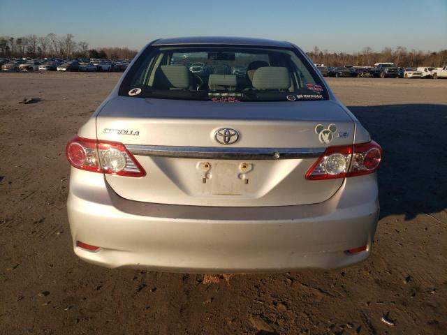 2T1BU4EE5BC701313 - 2011 TOYOTA COROLLA BASE SILVER photo 6