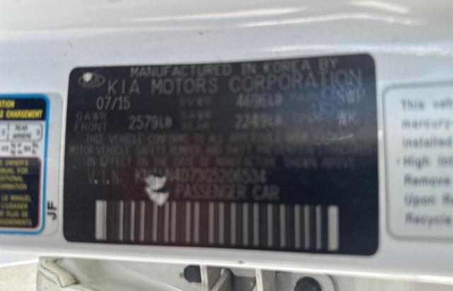 KNALN4D73G5206534 - 2016 KIA CADENZA LUXURY WHITE photo 10