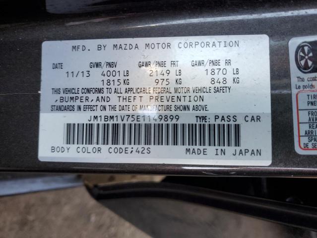 JM1BM1V75E1149899 - 2014 MAZDA 3 TOURING TAN photo 12