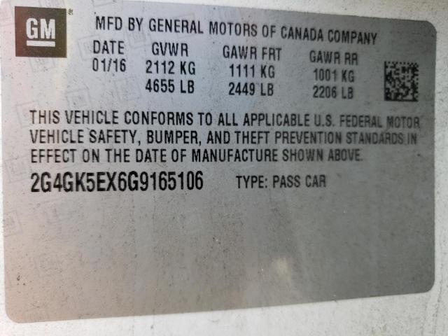 2G4GK5EX6G9165106 - 2016 BUICK REGAL 白色 照片 12