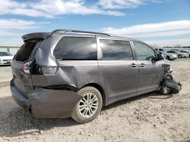 5TDYK3DC6FS635247 - 2015 TOYOTA SIENNA XLE GRAY photo 3