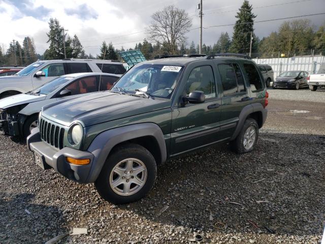 1J4GL48KX3W638531 - 2003 JEEP LIBERTY SPORT GREEN photo 1