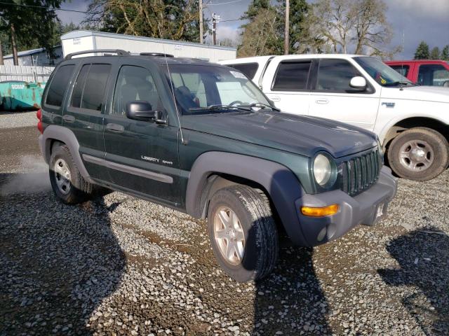 1J4GL48KX3W638531 - 2003 JEEP LIBERTY SPORT GREEN photo 4