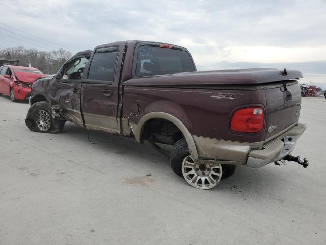 1FTRW08L83KD33897 - 2003 FORD F150 SUPERCREW MAROON photo 2