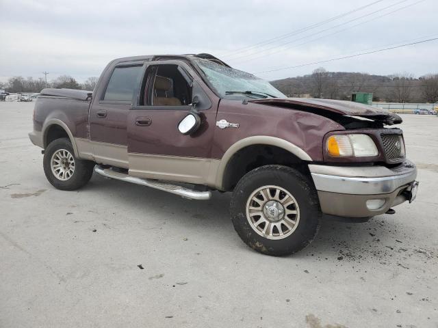 1FTRW08L83KD33897 - 2003 FORD F150 SUPERCREW MAROON photo 4