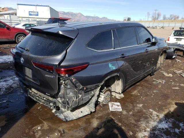 5TDHBRCH0MS534590 - 2021 TOYOTA HIGHLANDER HYBRID XLE GRAY photo 3