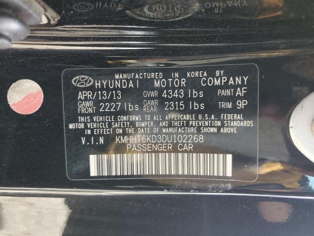 KMHHT6KD3DU102268 - 2013 HYUNDAI GENESIS CO 2.0T BLACK photo 12