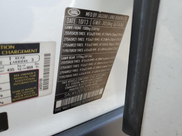 SALWV2EF7EA325159 - 2014 LAND ROVER RANGE ROVE AUTOBIOGRAPHY WHITE photo 12