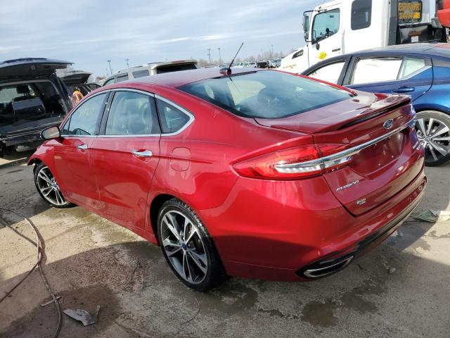 3FA6P0D90HR241993 - 2017 FORD FUSION TITANIUM RED photo 2