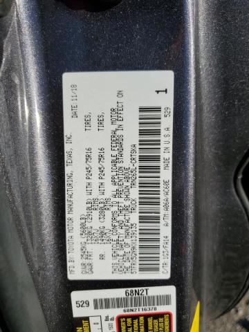 5TFRX5GN9KX139135 - 2019 TOYOTA TACOMA ACCESS CAB ნაცრისფერი ფოტო 12
