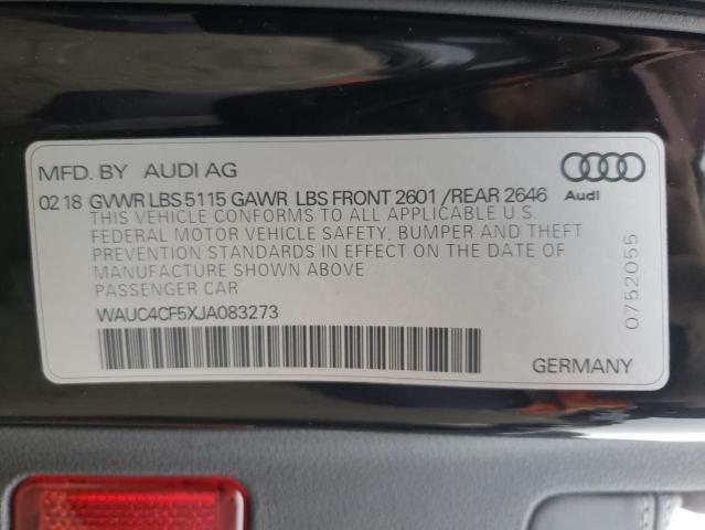 WAUC4CF5XJA083273 - 2018 AUDI S5 PRESTIGE 黑色 照片 12