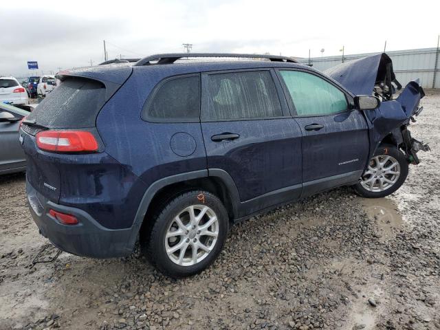 1C4PJLAB9GW222394 - 2016 JEEP CHEROKEE SPORT BLUE photo 3