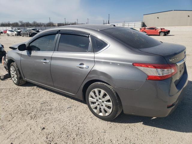 3N1AB7AP2FL668187 - 2015 NISSAN SENTRA S GRAY photo 2