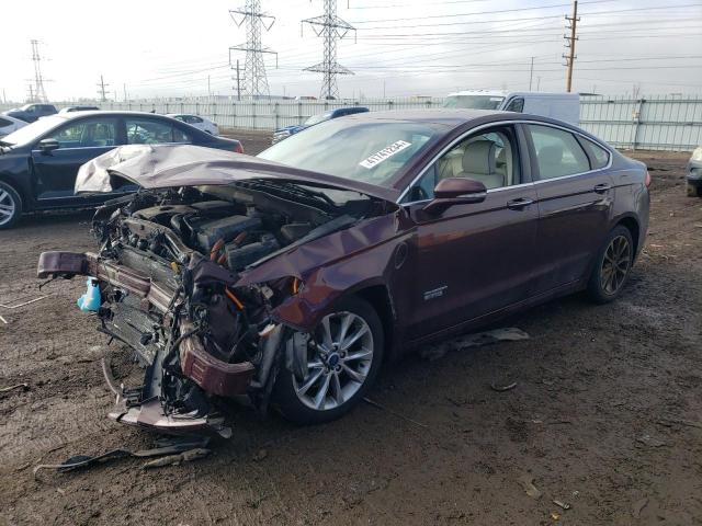 3FA6P0SU0HR255528 - 2017 FORD FUSION TITANIUM PHEV MAROON photo 1