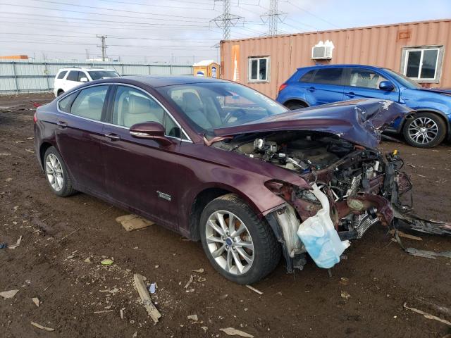 3FA6P0SU0HR255528 - 2017 FORD FUSION TITANIUM PHEV MAROON photo 4