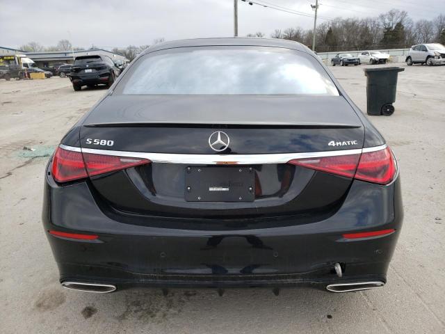 W1K6G7GB6NA149090 - 2022 MERCEDES-BENZ S 580 4MATIC BLACK photo 6