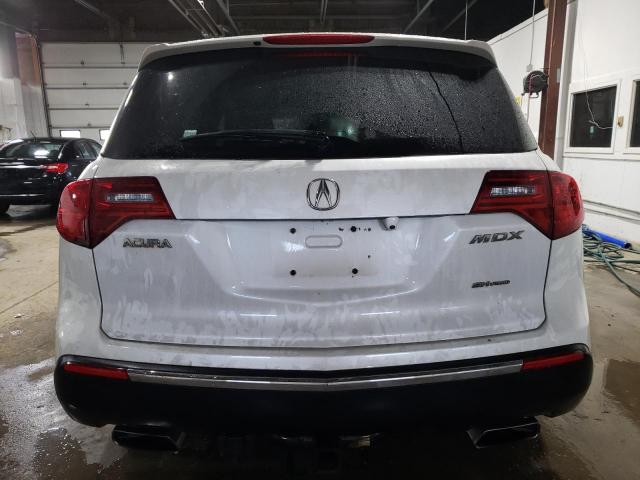 2HNYD2H29AH523601 - 2010 ACURA MDX WHITE photo 6