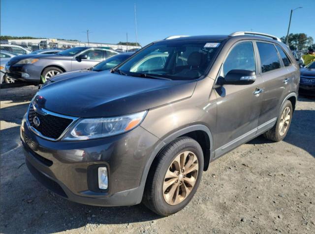 5XYKU4A79FG573594 - 2015 KIA SORENTO EX GRAY photo 2