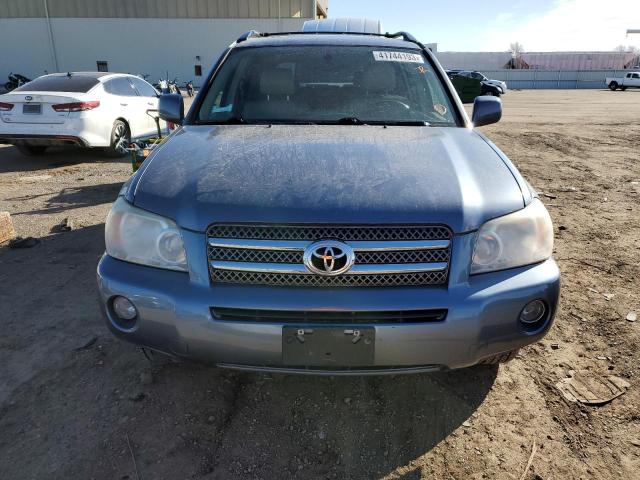 JTEEW21A060022687 - 2006 TOYOTA HIGHLANDER HYBRID BLUE photo 5