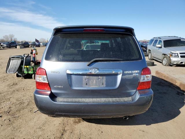 JTEEW21A060022687 - 2006 TOYOTA HIGHLANDER HYBRID BLUE photo 6