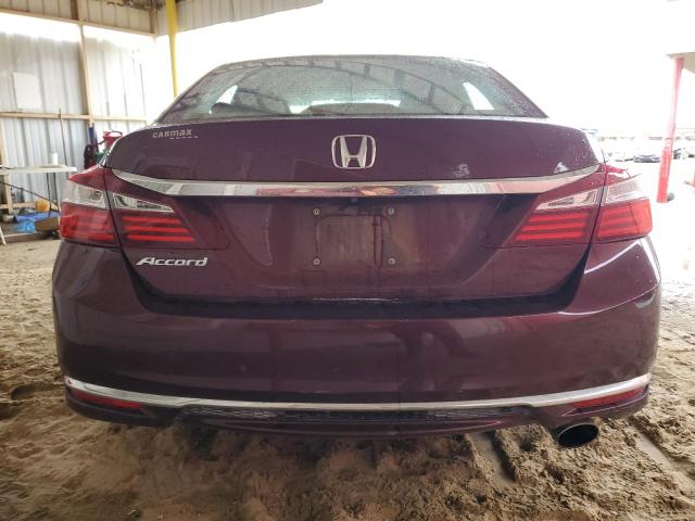 1HGCR2F30GA049348 - 2016 HONDA ACCORD LX BURGUNDY photo 6