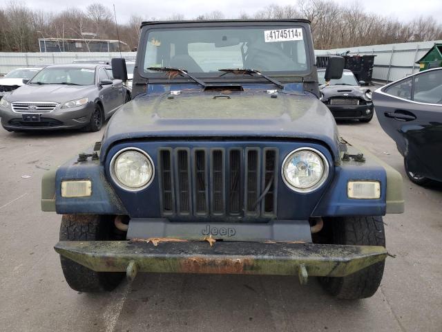 1J4FA49SX1P340827 - 2001 JEEP WRANGLER / SPORT BLUE photo 5