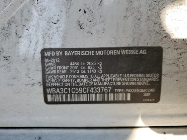WBA3C1C59CF433767 - 2012 BMW 328 I SULE WHITE photo 13