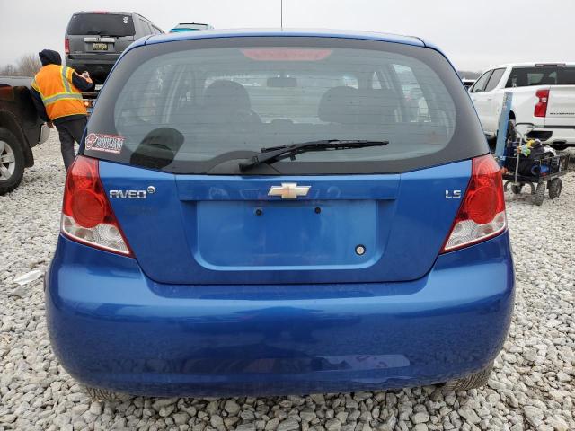 KL1TD66698B269704 - 2008 CHEVROLET AVEO BASE BLUE photo 6