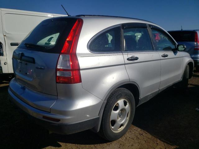 5J6RE4H30AL002713 - 2010 HONDA CR-V LX SILVER photo 3