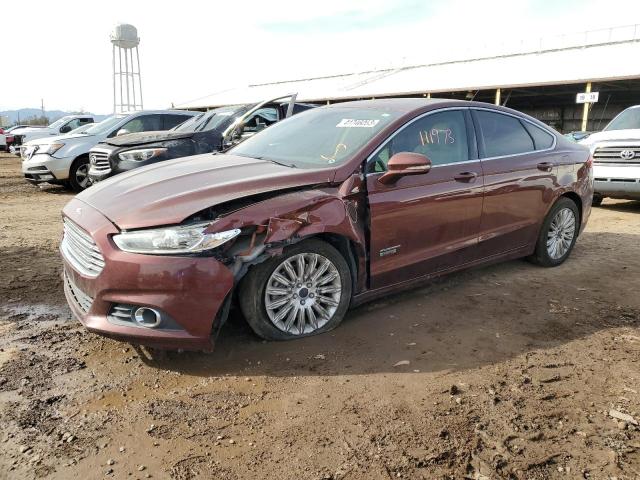 3FA6P0PU6GR186738 - 2016 FORD FUSION SE PHEV MAROON photo 1