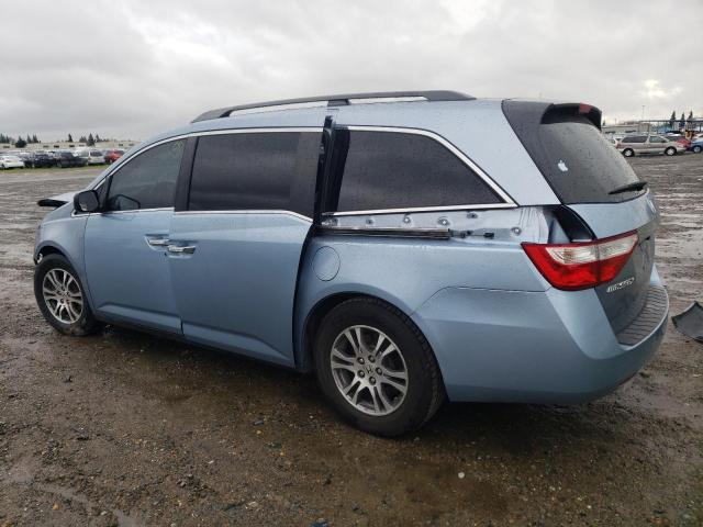 5FNRL5H42CB103722 - 2012 HONDA ODYSSEY EX BLUE photo 2