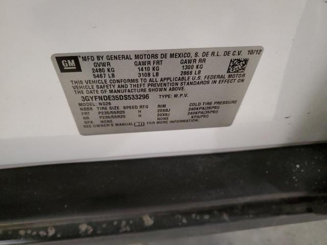 3GYFNDE35DS533296 - 2013 CADILLAC SRX PERFORMANCE COLLECTION Blanc photo 13