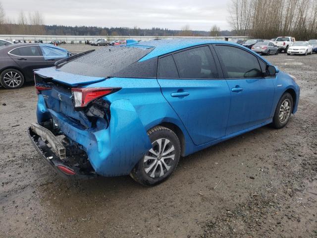 JTDL9RFU5L3015808 - 2020 TOYOTA PRIUS LE BLUE photo 3