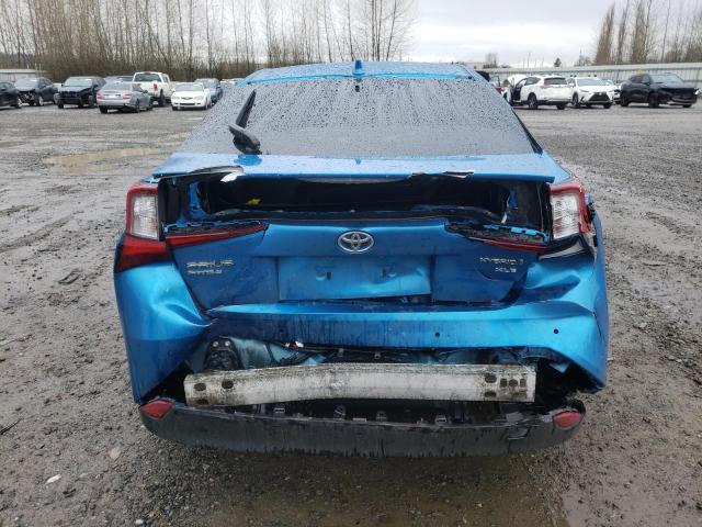 JTDL9RFU5L3015808 - 2020 TOYOTA PRIUS LE BLUE photo 6