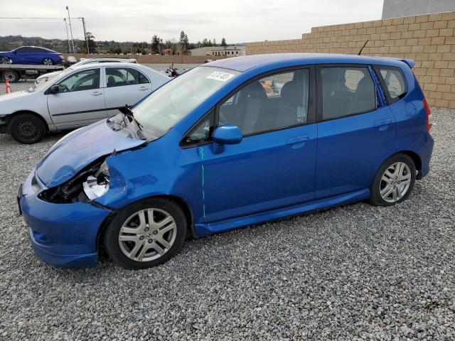 JHMGD38647S066366 - 2007 HONDA FIT S BLUE photo 1