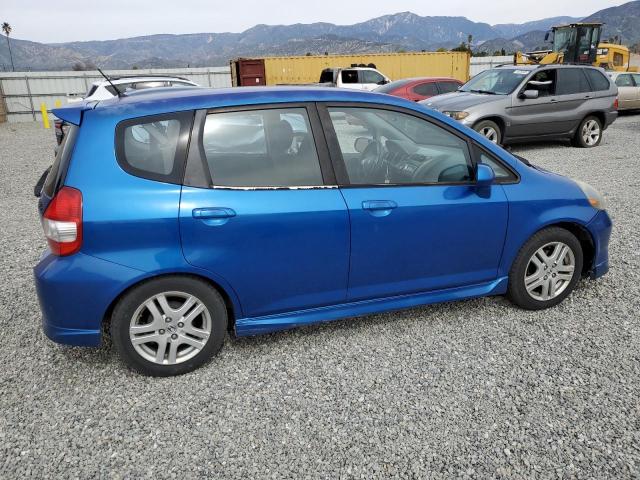 JHMGD38647S066366 - 2007 HONDA FIT S BLUE photo 3