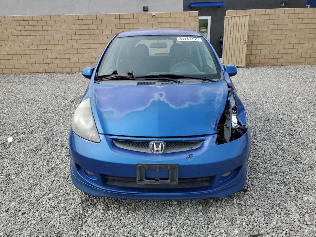 JHMGD38647S066366 - 2007 HONDA FIT S BLUE photo 5