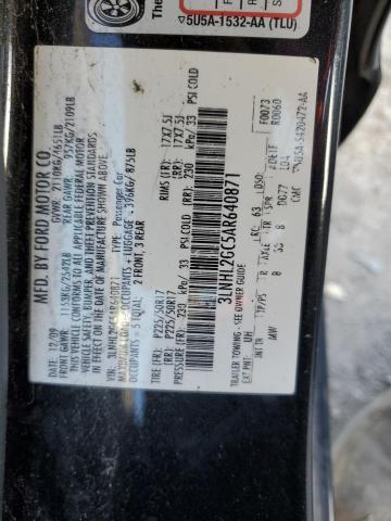 3LNHL2GC5AR640871 - 2010 LINCOLN MKZ BLACK photo 12