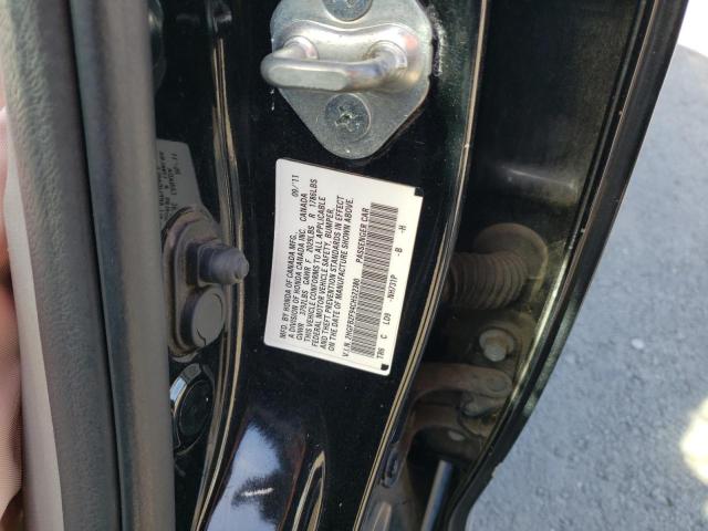 2HGFB2F94CH522380 - 2012 HONDA CIVIC EXL შავი ფოტო 12