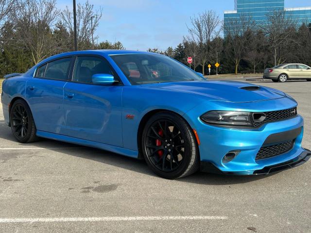 2C3CDXGJ7KH519283 - 2019 DODGE CHARGER SCAT PACK BLUE photo 1