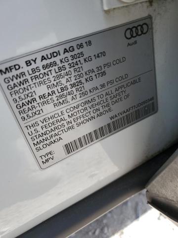 WA1VAAF77JD050346 - 2018 AUDI Q7 PRESTIGE WHITE photo 14