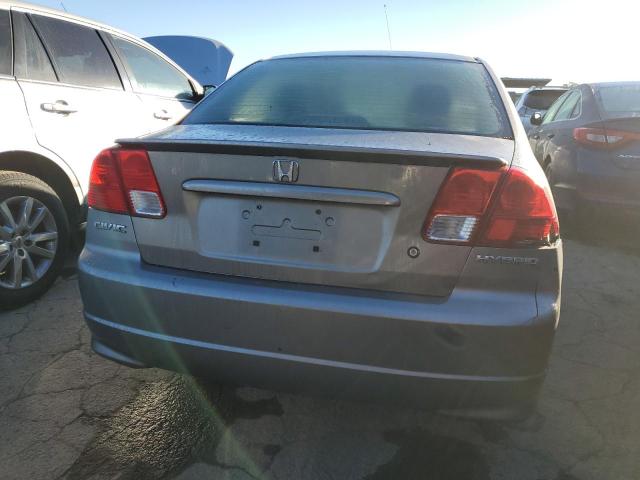 JHMES96645S023548 - 2005 HONDA CIVIC HYBRID GRAY photo 6