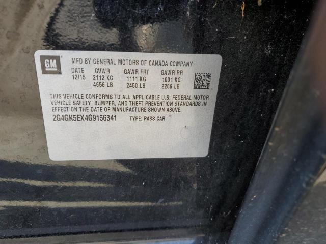 2G4GK5EX4G9156341 - 2016 BUICK REGAL 黑色 照片 12