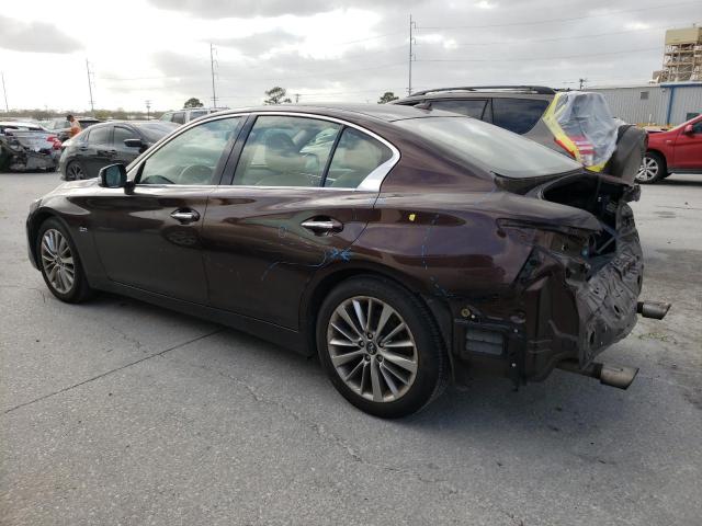 JN1EV7AP4JM591300 - 2018 INFINITI Q50 LUXE BROWN photo 2