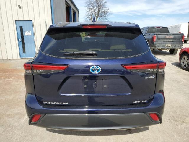 5TDXBRCH6NS077622 - 2022 TOYOTA HIGHLANDER HYBRID LIMITED BLUE photo 6