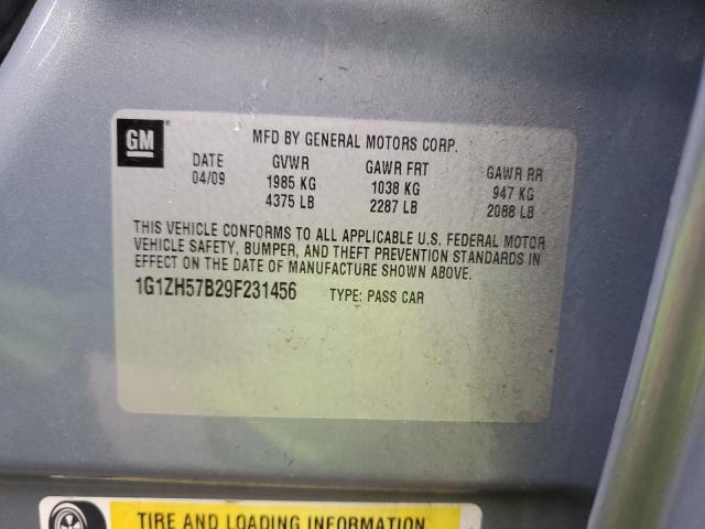 1G1ZH57B29F231456 - 2009 CHEVROLET MALIBU 1LT ნაცრისფერი ფოტო 13